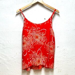 CAbi Lovely Day Orange Mum Floral Print Cami